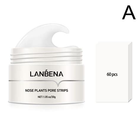 Lanbena Blackhead Remover Cream Paper Plant Pore Strips Nose Acne