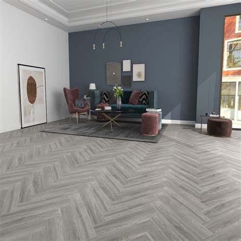 Shadow Oak 5 2mm Spc Herringbone Click Floor Depot