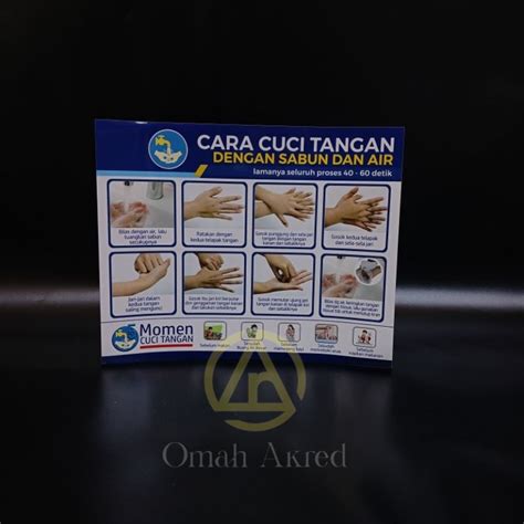 Jual Stiker Cuci Tangan Dengan Sabun Dan Air P Detik Mencuci Tangan