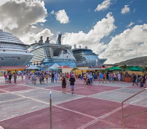 Cruise Port in Philipsburg, St. Maarten Editorial Image - Image of port ...