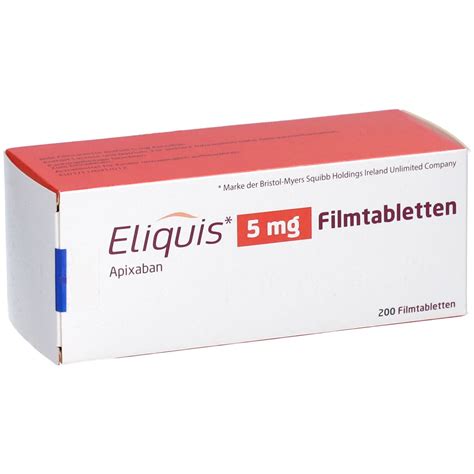 Eliquis Mg Filmtabletten St Mit Dem E Rezept Kaufen Shop Apotheke