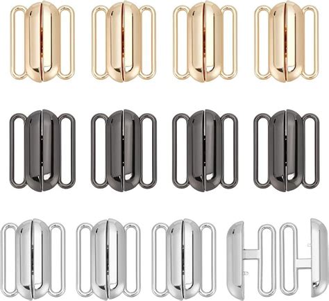 Sets Colors Front Closing Bikini Clasp Clicker Closure Bra Closure Alloy Bikini Hook