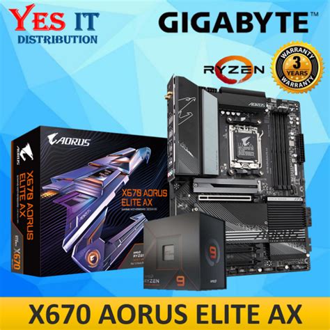 COMBO SET GIGABYTE X670 AORUS ELITE AX X670 GAMING X AX AMD AM5