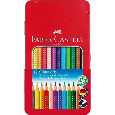 Faber Castell Kredki ołówkowe Grip 2001 w metalowym opakowaniu 12 szt