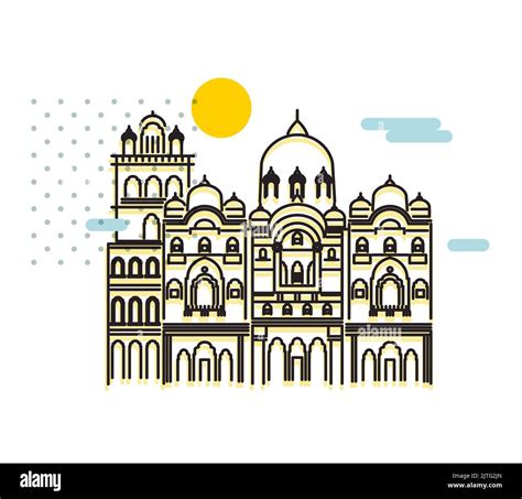 Historical Icon Vadodara City - Laxmi Vilas Palace - Icon Illustration ...