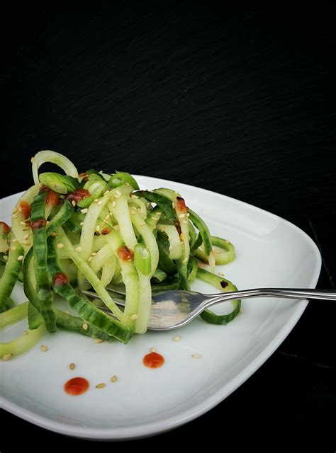 Homemade Cold Sesame Cucumber Noodle Salad R Food