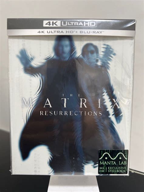 The Matrix Resurrections 4k 2D Bluray Steelbook Mantalab Excl No 48