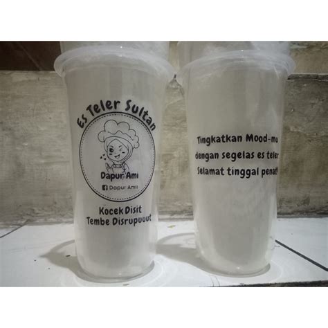 Jual Sablon Gelas Cup Plastik Slim Oz Gram Oval Shopee Indonesia