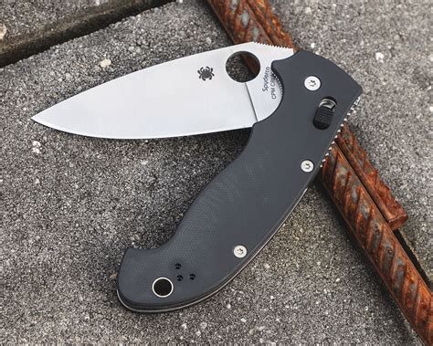 Spyderco Manix 2 XL Folding Knife 3.88" CPM-CruWear Satin Plain Blade ...