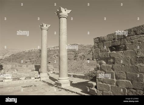 In Petra Jordan The View Of The Monuments From The Ruins Of The Antique