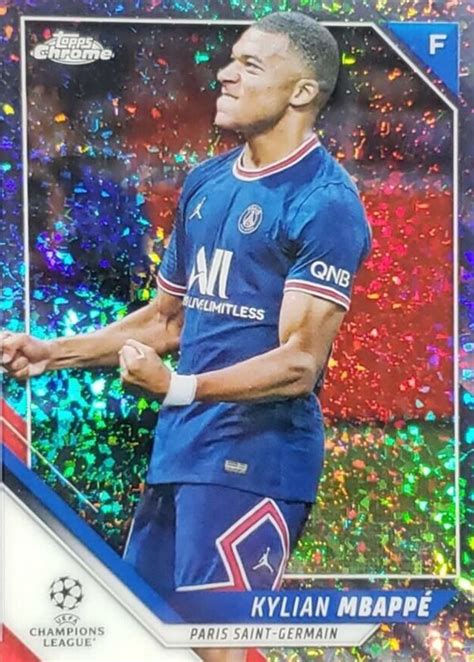 Kylian Mbappe 2021 Topps Chrome UEFA Champions League 1 Silver Mini