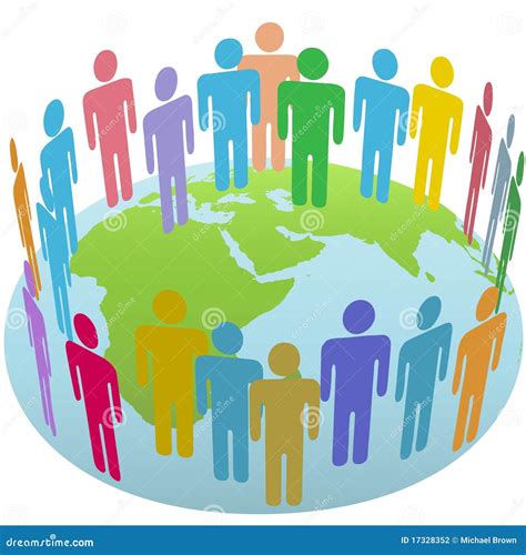 World People Group Meet On Earth Eastern Globe Stock Vector