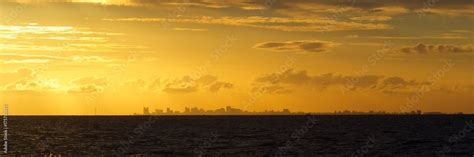 Maputo skyline at sunset Stock Photo | Adobe Stock