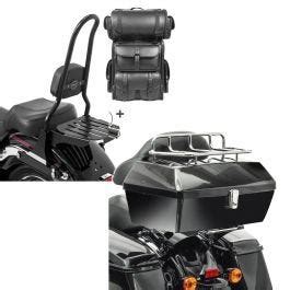 Set Sissybar Csxl Hecktasche Lx Kompatibel Mit Harley Softail Custom