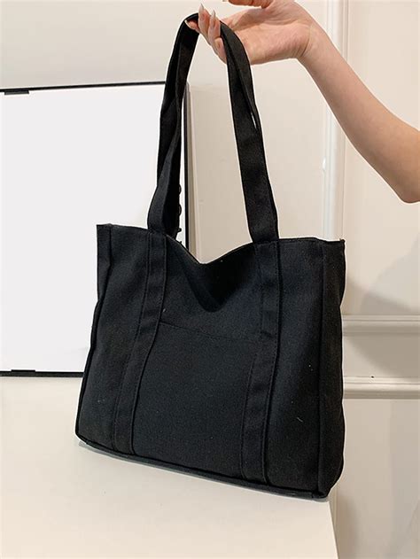 Bolso De Compra De Lona Minimalista Moda De Mujer Borse Borse In