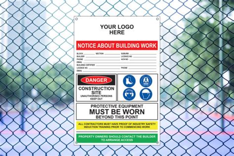 Custom Corflute Site Rules Safety Combination Sign Packs Southern