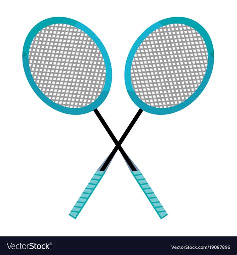 Badminton racket design Royalty Free Vector Image