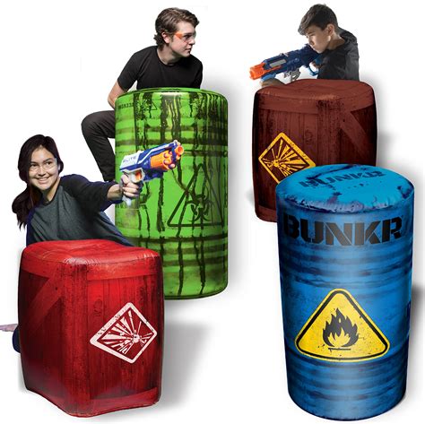 NERF BUNKR Battle Royale Inflatable Bunker Battlezone Piece Barricade ...