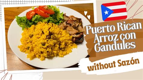 Puerto Rican Arroz Con Gandules Without Sazon Youtube