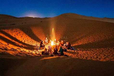 Campfire In Desert Jaisalmer Compressed Desert Camp In Sam Sand Dunes