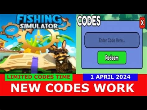 New Codes April Free Limited Fishing Simulator Roblox