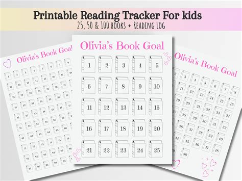 Printable Kids Reading Tracker Reading Tracker Book Tracker