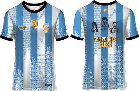 Jersey Argentina Campeones Vector Sport