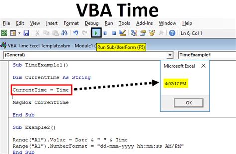 VBA Time How To Use Excel VBA Time Function With Examples