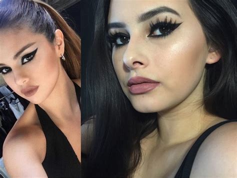 Selena Gomez Cat Eye Inspired Look Makeupaddiction Selena Gomez Selena Makeup Inspo