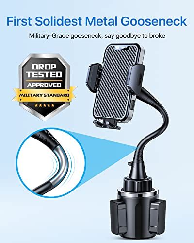 Andobil Upgraded Car Cup Holder Phone Mount Super Stable Military