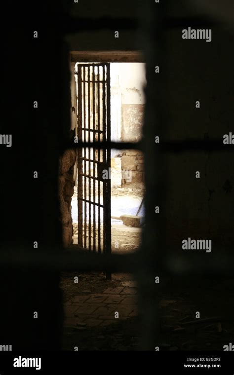 One Old Moody Dark Derelict Empty Prison Cell Stock Photo Alamy