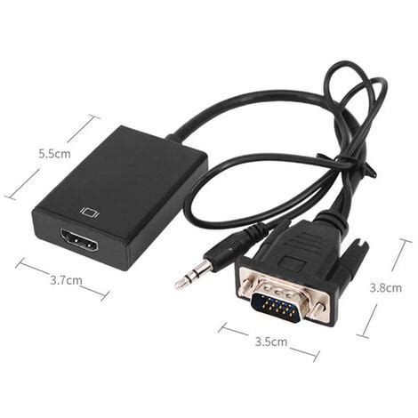 C Ble Adaptateur Convertisseur Vga M Le Vers Hdmi Femelle Sortie P