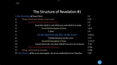 Part The Structure Of Revelation The Chiastic Structure