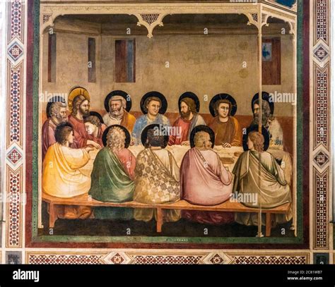 Ultima Cena Di Giotto Nella Cappella Degli Scrovegni Foto Stock Alamy