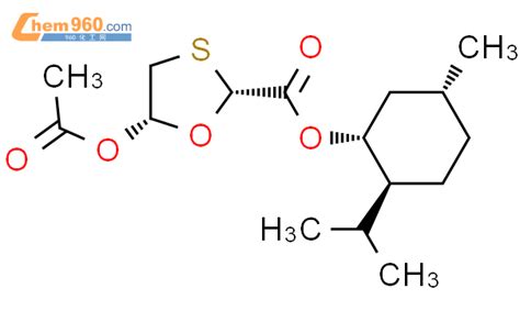 1r2s5r 2 异丙基 5 甲基环己基2r5s 5 乙酰氧基 13 恶噻戊环 2 羧酸酯「cas号：147126 65 6