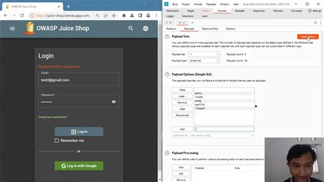 Brute Force Attack Menggunakan Burp Suite Dengan Fungsi Intruder Youtube
