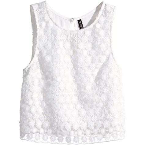 White Lace Tank Top Handm