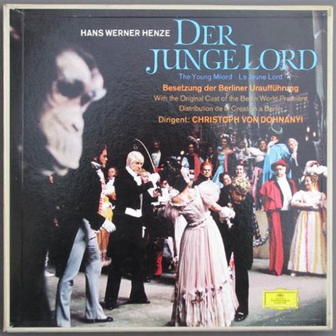 Der Junge Lord Hans Werner Henze Vinyl K B Vinyl Lp Vinylpladen Dk