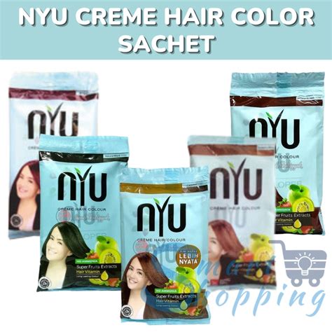 Jual Nyu Creme Hair Color Sachet Cat Rambut Nyu Creme Sachet