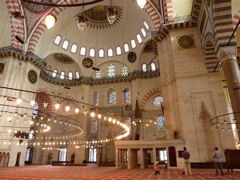 Inside the Suleymaniye mosque, Istanbul, Turkey | Mosque architecture ...