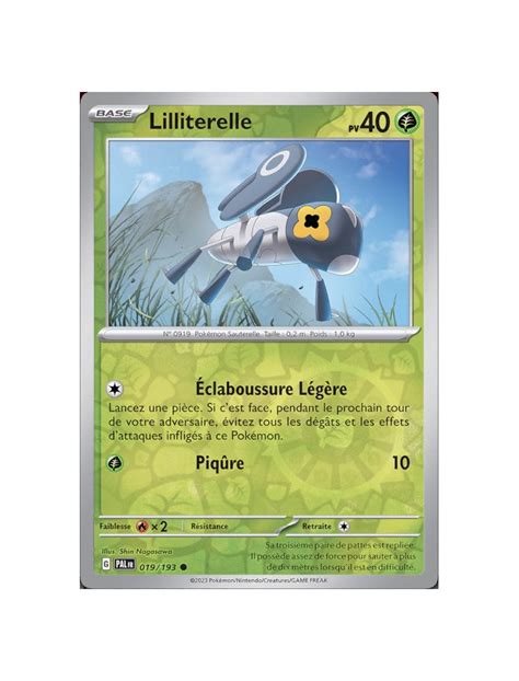 FR Pokémon Carte EV02 019 193 Lilliterelle REVERSE