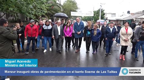 Manzur inauguró obras de pavimentación en el barrio Soeme de Las