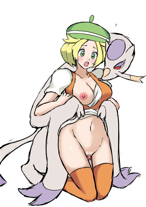 Rule 34 1girls Bianca Pokemon Blonde Hair Blush Breasts Breasts Out Censored Censored Penis