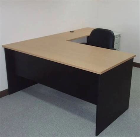 Mdf L Shaped Wooden Executive Office Table With Storage At In