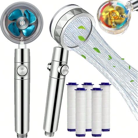 High Pressure Shower Heads Handheld Turbo Fan Shower Hydro Jetshower