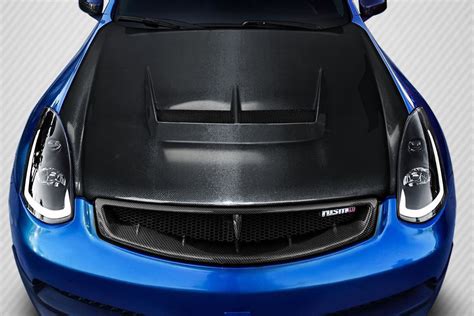 2003 2007 Infiniti G35 Coupe Carbon Fiber Hoods Duraflex Body Kits