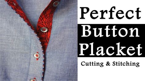 How To Make Perfect Placket Very Easy Method To Make Button Placket