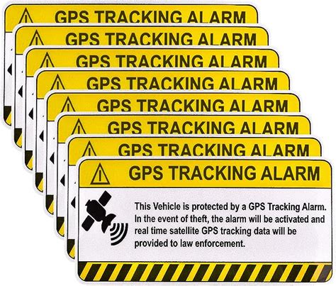 8 Pcs Anti Theft Gps Tracking Sticker Set Self Adhesive Car Stickers