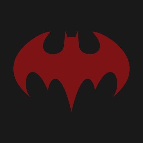 Red And Black Batman Logo Art