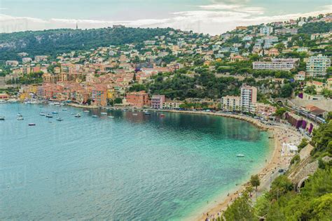 Elevated View Over Villefranche Sur Mer Alpes Maritimes Provence